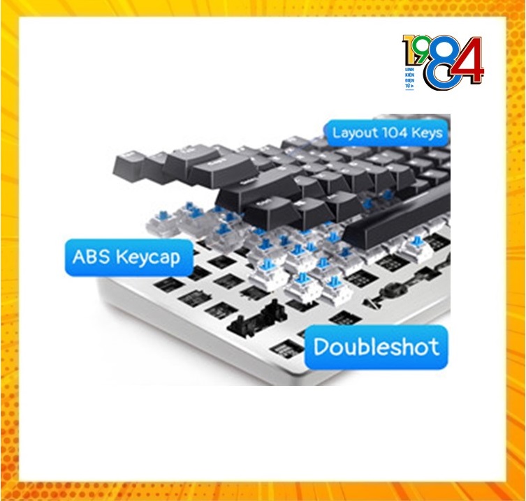 Bộ Keycap Layout 104 Keys Black