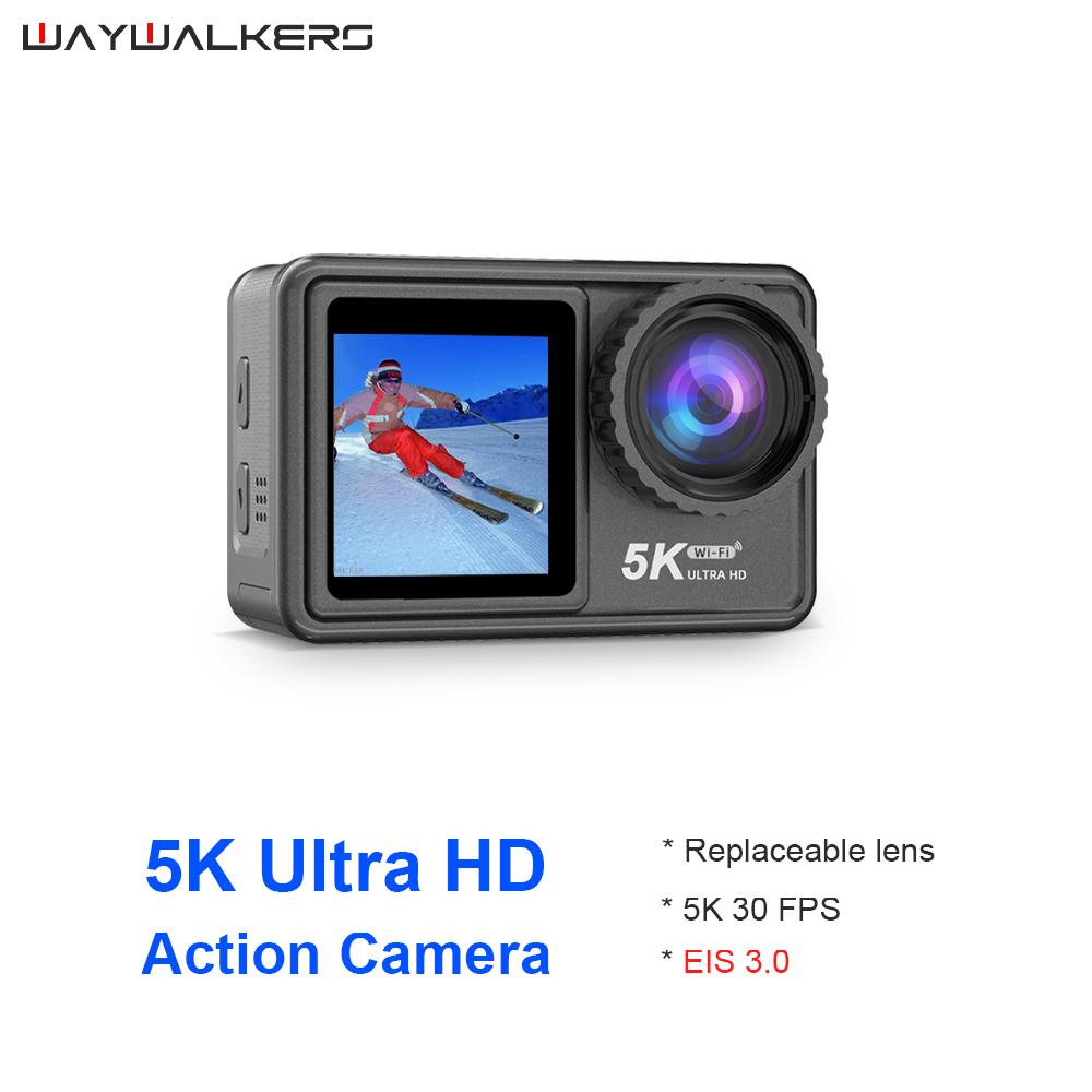 Máy ảnh hành động 5K thể thao xe máy Mũ bảo hiểm xe máy 4K 60fps Video quay ổn định máy ảnh wifi dưới nước