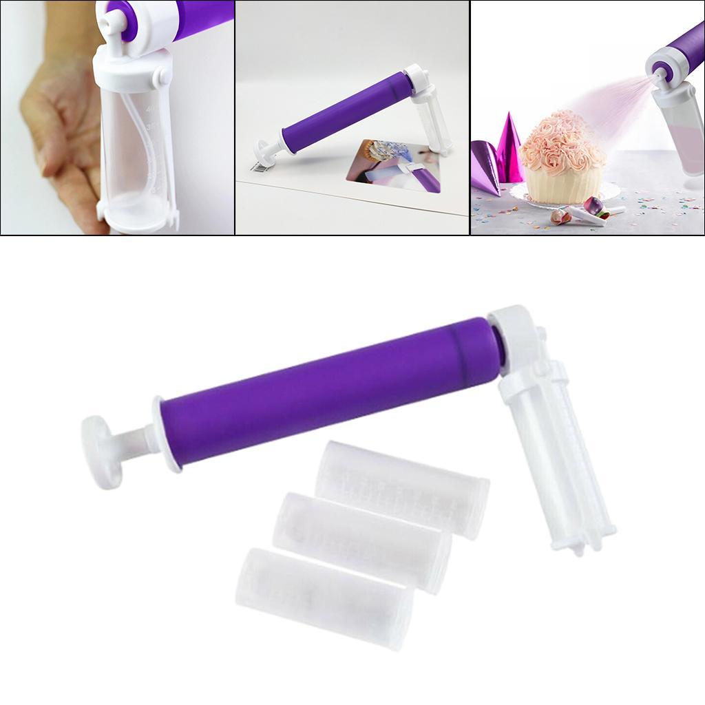 Manual Airbrush Sprinkles For Cake Decoration w/ 4x Spray Bottle