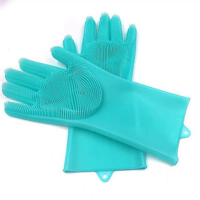 Bao Tay Rửa Chén Silicon Găng Tay Rửa Chén Bát Silicon Vệ Sinh Nhà Cửa Đa Năng - HUSO