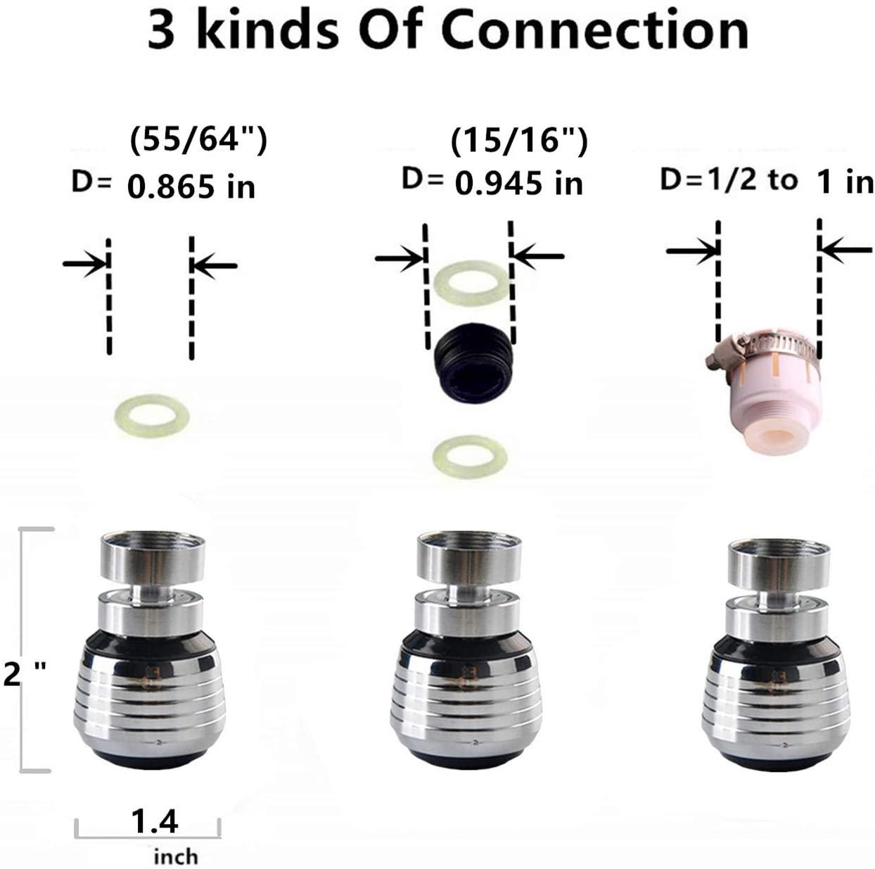 Đầu Lọc ANAEAT Xoay 360 Độ Hỗ Trợ Tiết Kiệm Nước Có Thể Điều Chỉnh Cho Vòi Nước Nhà Bếp