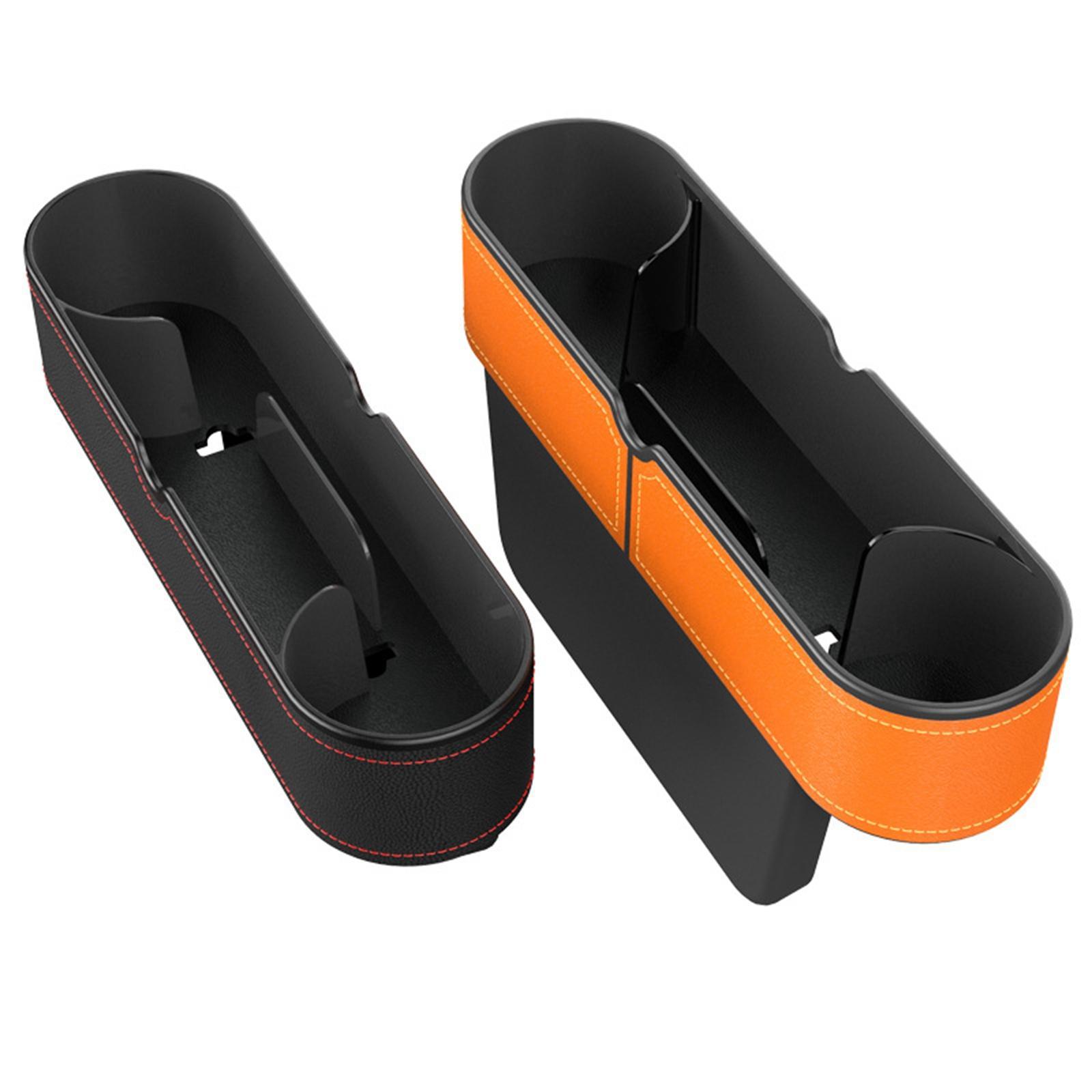 Car Seat  Organizer W/ Cup Holder for Phones Keys Cards Black