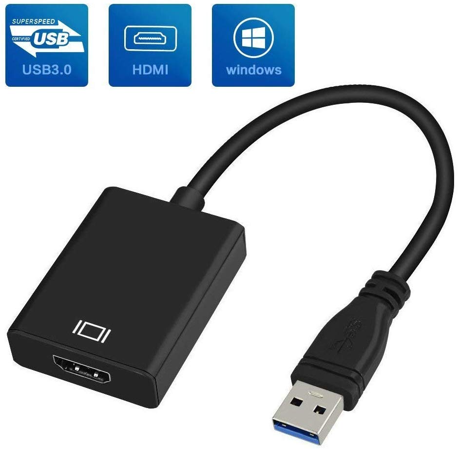 Cáp chuyển USB ra HDMI có âm thanh UTH1080 - FullHD (Đen)