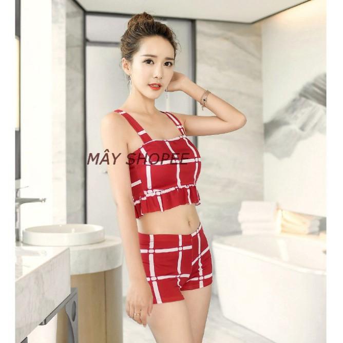 freeship Đồ Bơi 2 Mảnh Kèm Váy Ren AT054 (Bikini Đồ Bơi)