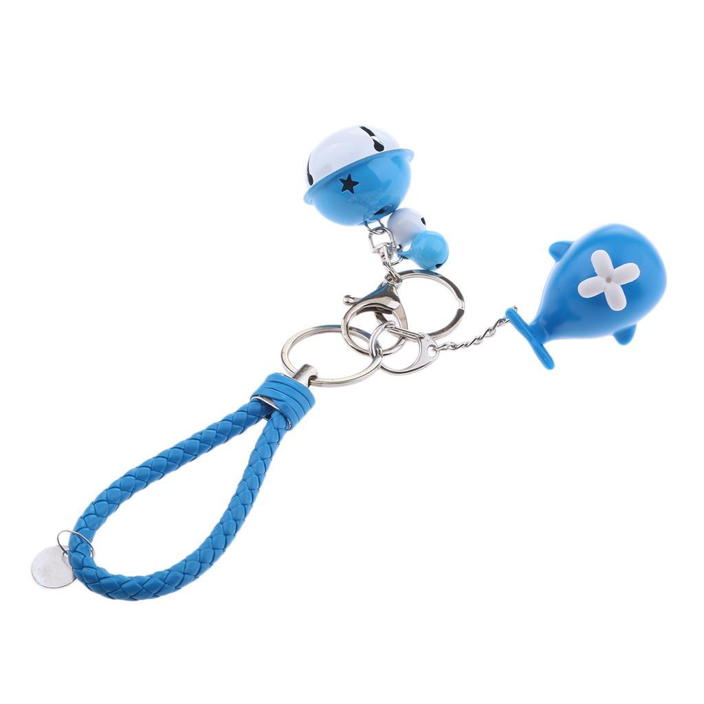 Creative Key Chain Shape Keyring LED Holder Hanging Type Black