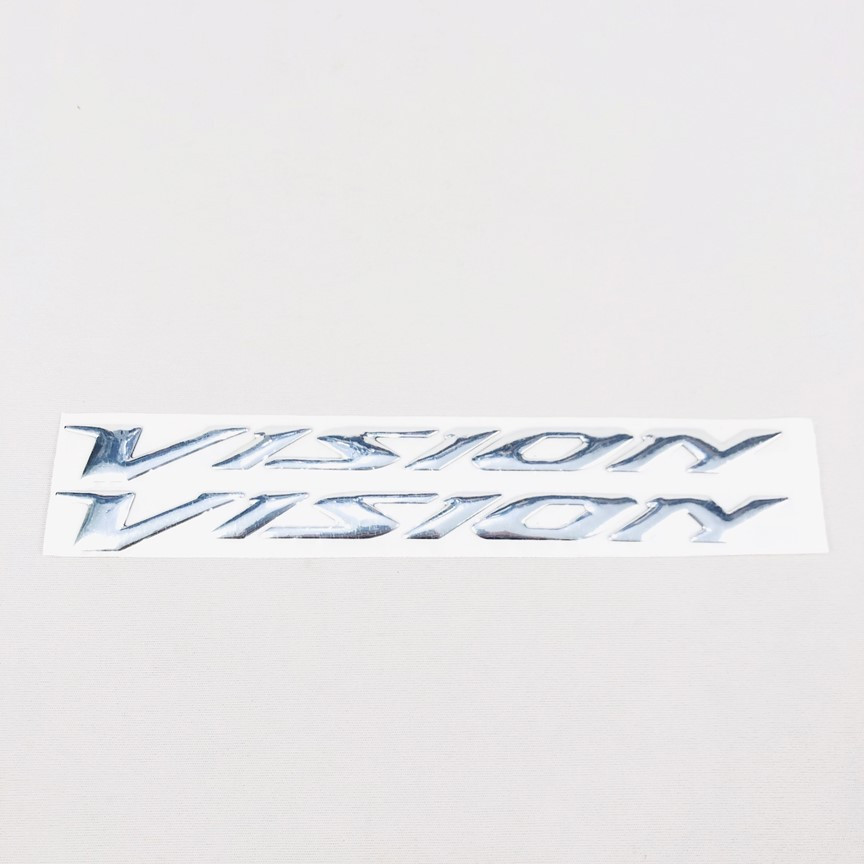 Tem xe máy kiểu chữ nổi mạ xi Niken dành cho xe Vision , Airblade , Lead , Vario , Click , Shmode , SCR , Winner , Dream Green Networks Group