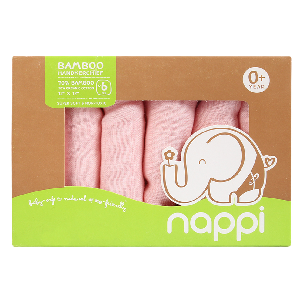 Khăn sữa Nappi Pack 6 Hồng