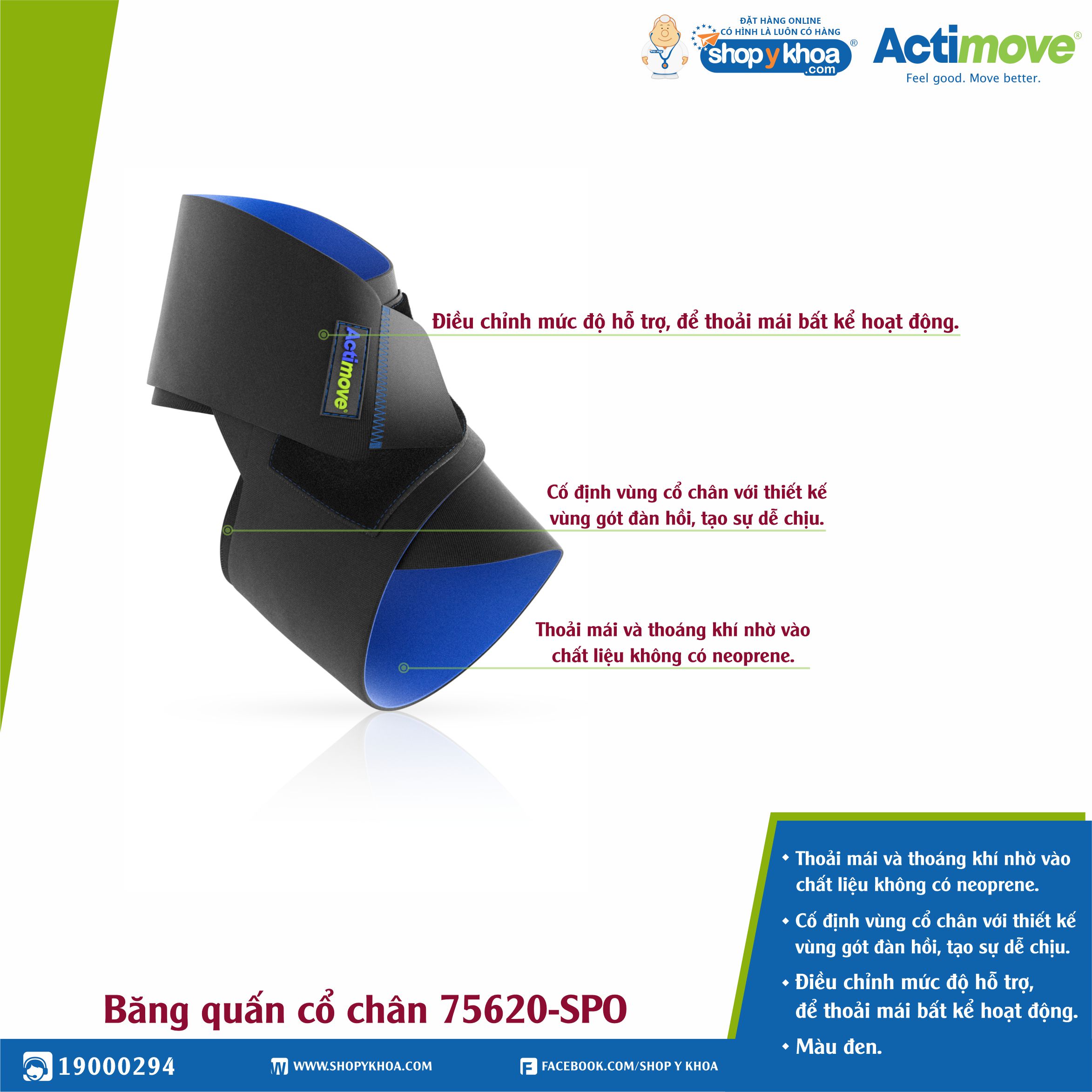 Băng quấn cổ chân 75620-SPO Actimove Ankle Support