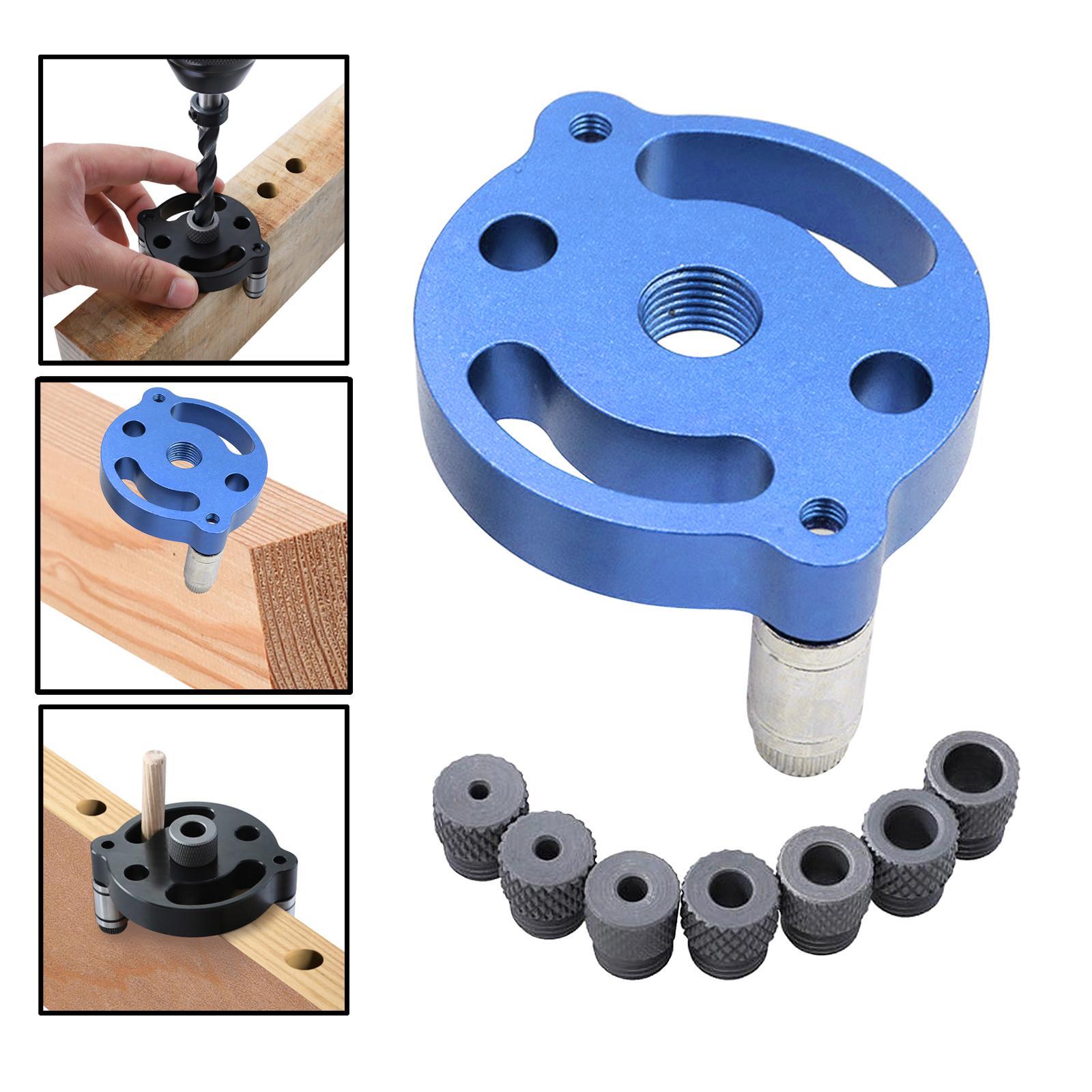 3 Sets 2-10mm Self-Centering Doweling Jig Set Vertical Hole Puncher Locator