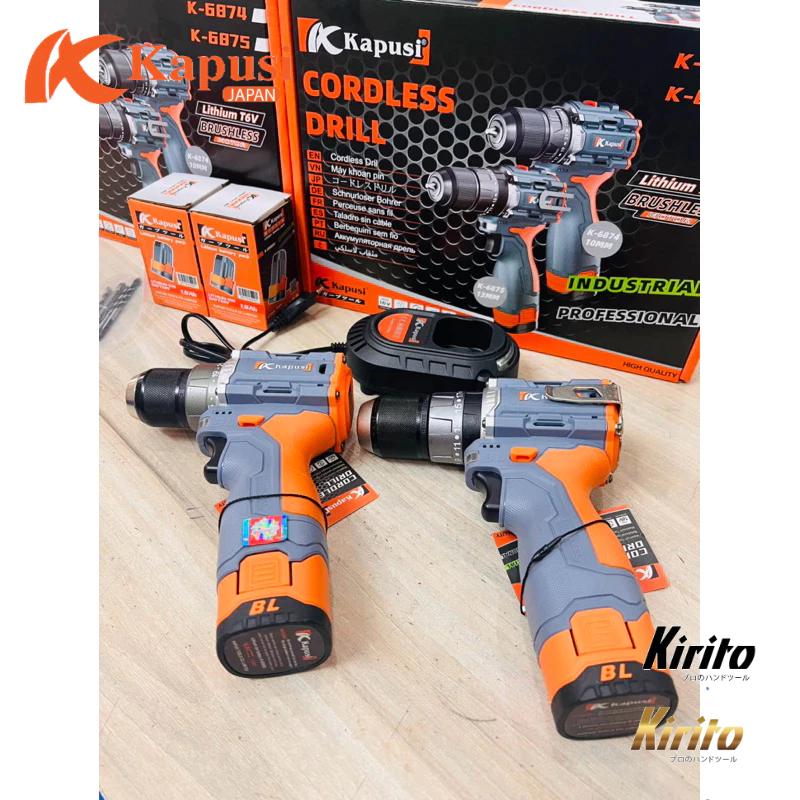 Máy Khoan Pin KAPUSI 16.8V – Đầu Kẹp Autolock 10mm/13mm – Khoan Búa, Bắt Vít
