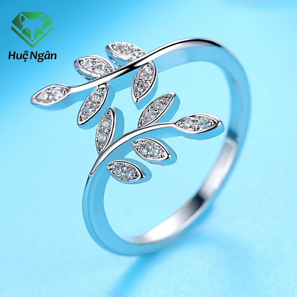 Nhẫn bạc Ý 925 Huệ Ngân - Lá xinh RR1493