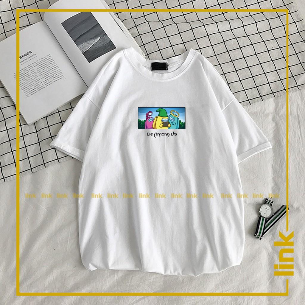 Áo LIE AMONG US tay lỡ dáng rộng unisex