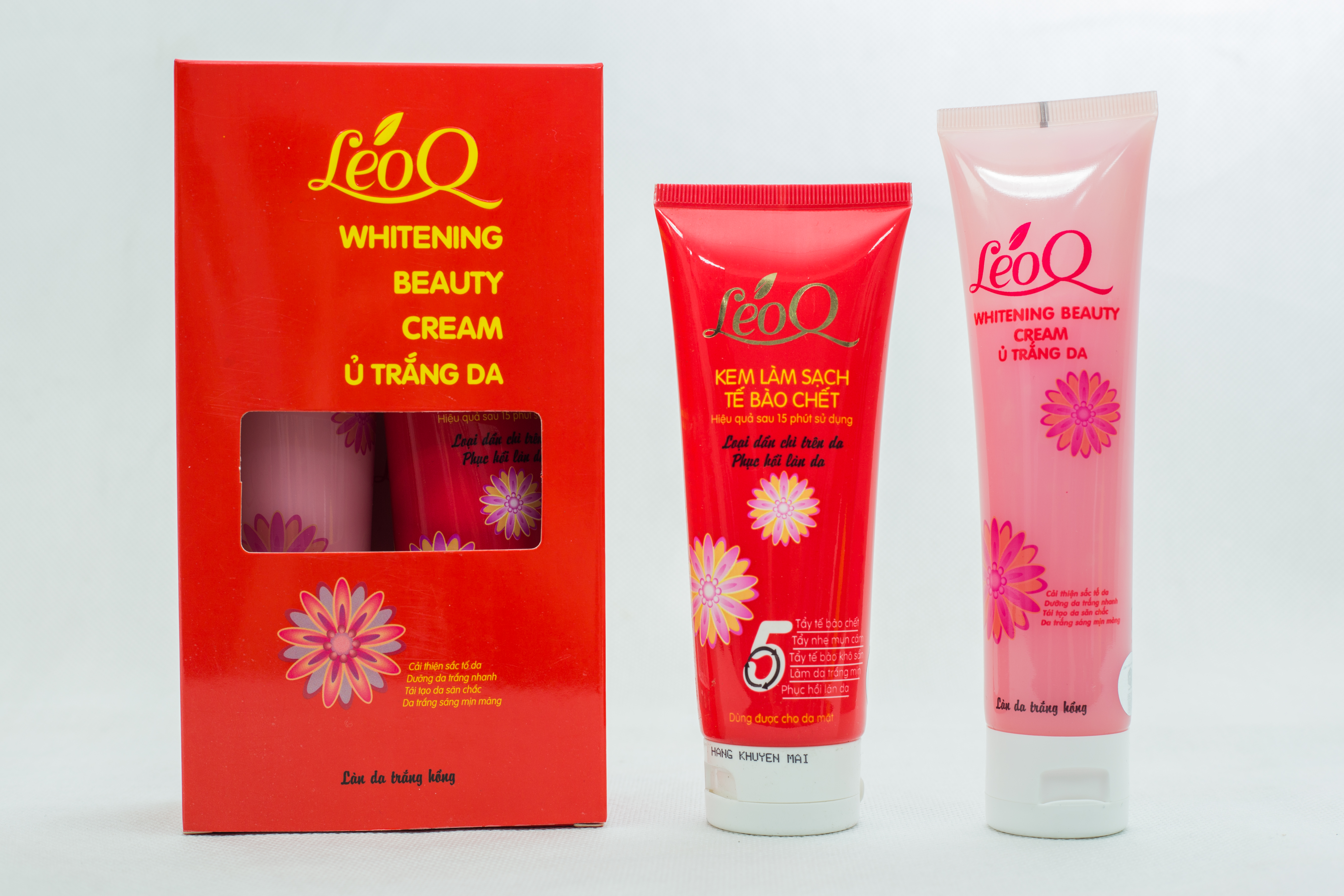 LEOQ BỘ CHĂM SÓC DA TOÀN THÂN 180G  ( kem ủ trắng da giữ ẩm+kem làm sạch tế bào chết)