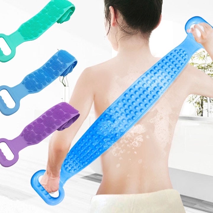 Dây chà lưng ,cọ lưng 2 mặt gai silicone ,chà chân tiện lợi tẩy tế bào chết ,phù hợp cho nam và nữ