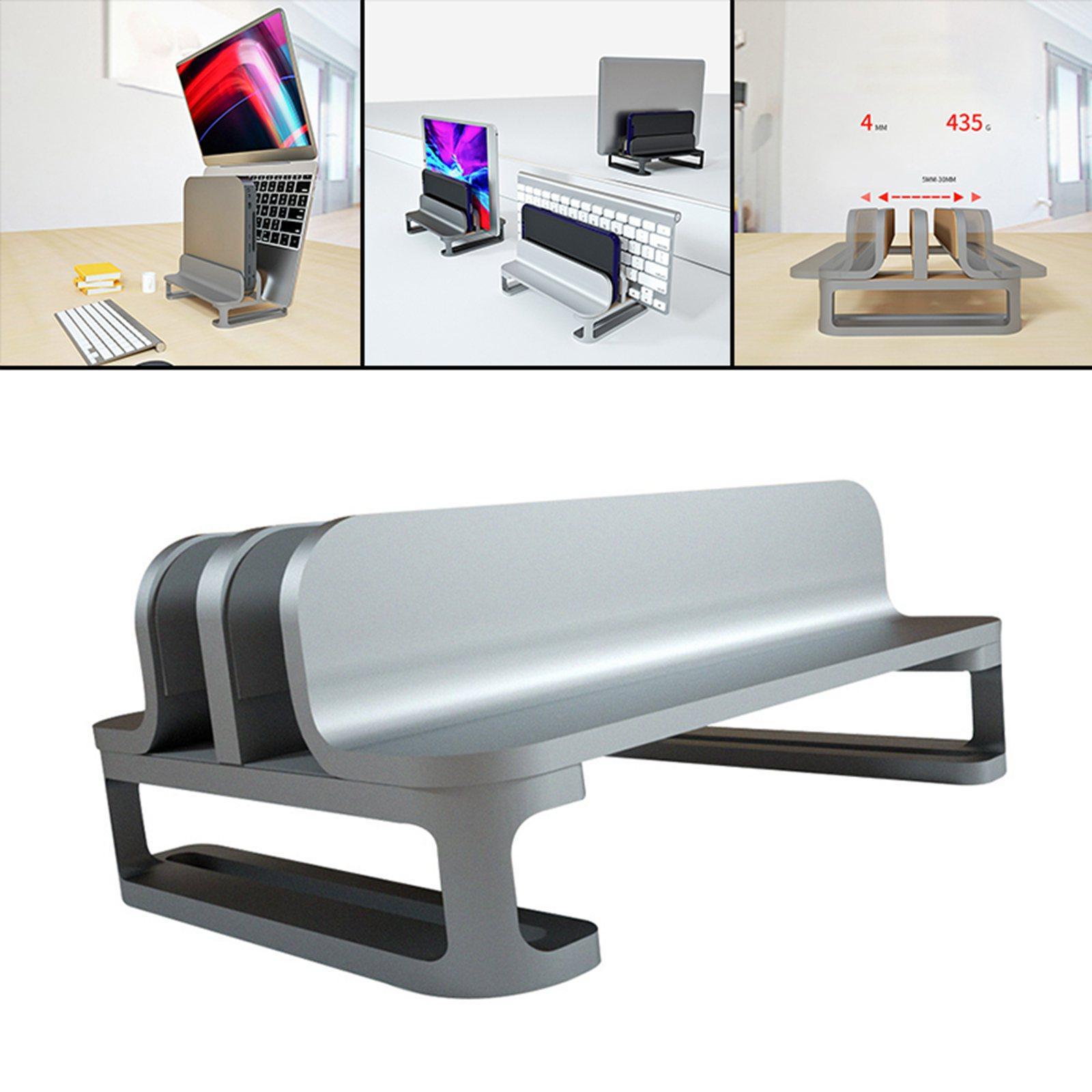 Adjustable Bracket Accessories,2 Slots Modern Compact Holder Organizer, Vertical Laptop Stand PC Cooling Base Notebook Holder for Home Desks Office