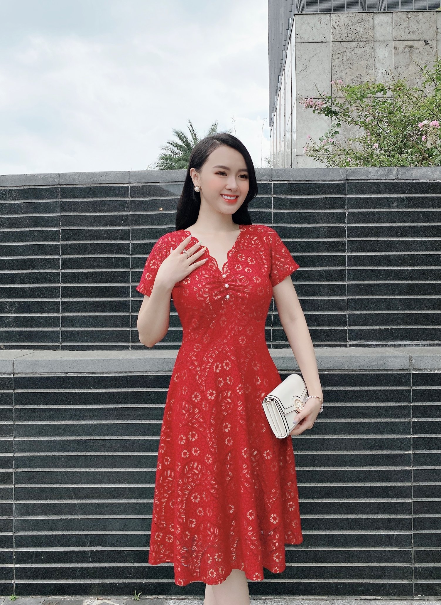 ĐẦM XÒE REN TAY CON CAO CẤP