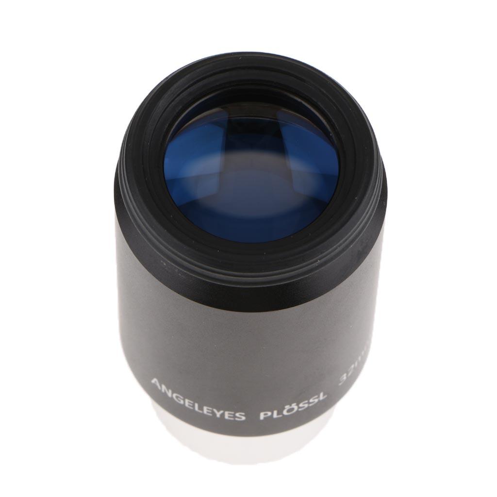 Plossl Telescope Eyepiece 32mm PL32 Lens 52 Degree & Moon Planet Filter Blue