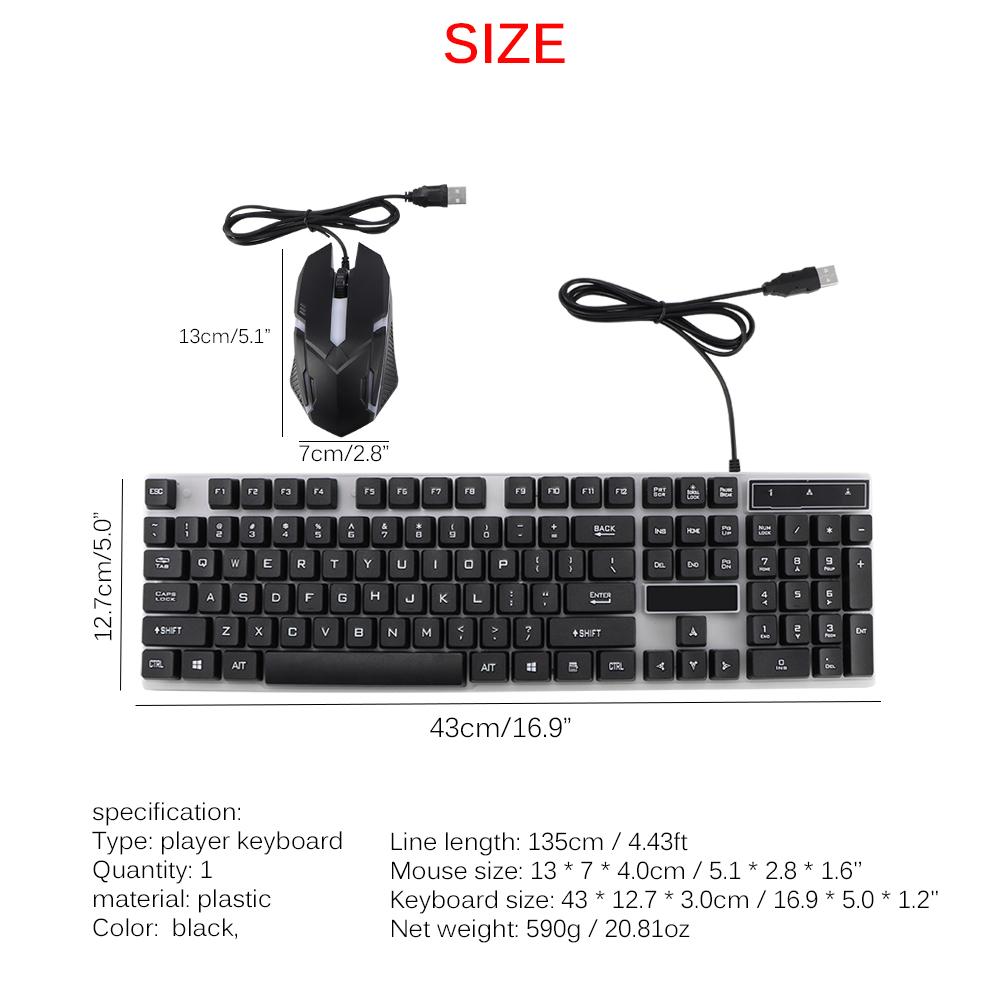 Combo Máy Tính Game Thủ Đèn Led Bàn Phím Và Chuột Có Dây 2.4G Bàn Phím Game Thủ, Bàn Phím Chiếu Sáng Bàn Phím Bộ Cho laptop