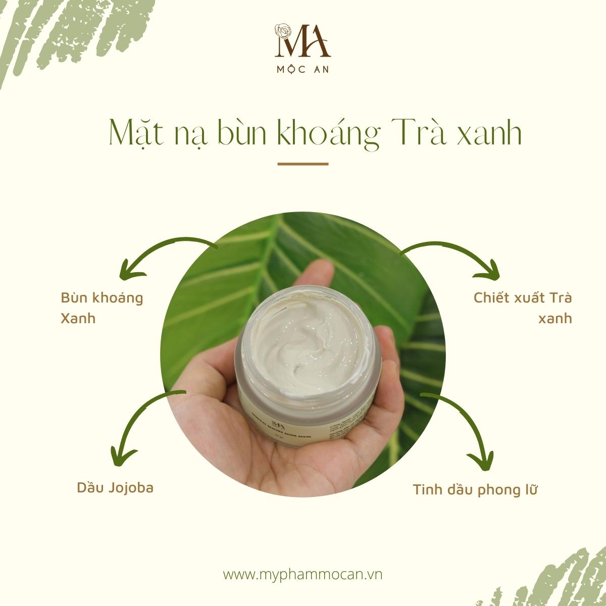 Mặt Nạ Bùn Khoáng Mineral Ginseng Maya Mask Mộc An Giúp Giảm Mụn, Dưỡng Da Tươi Trẻ 50g