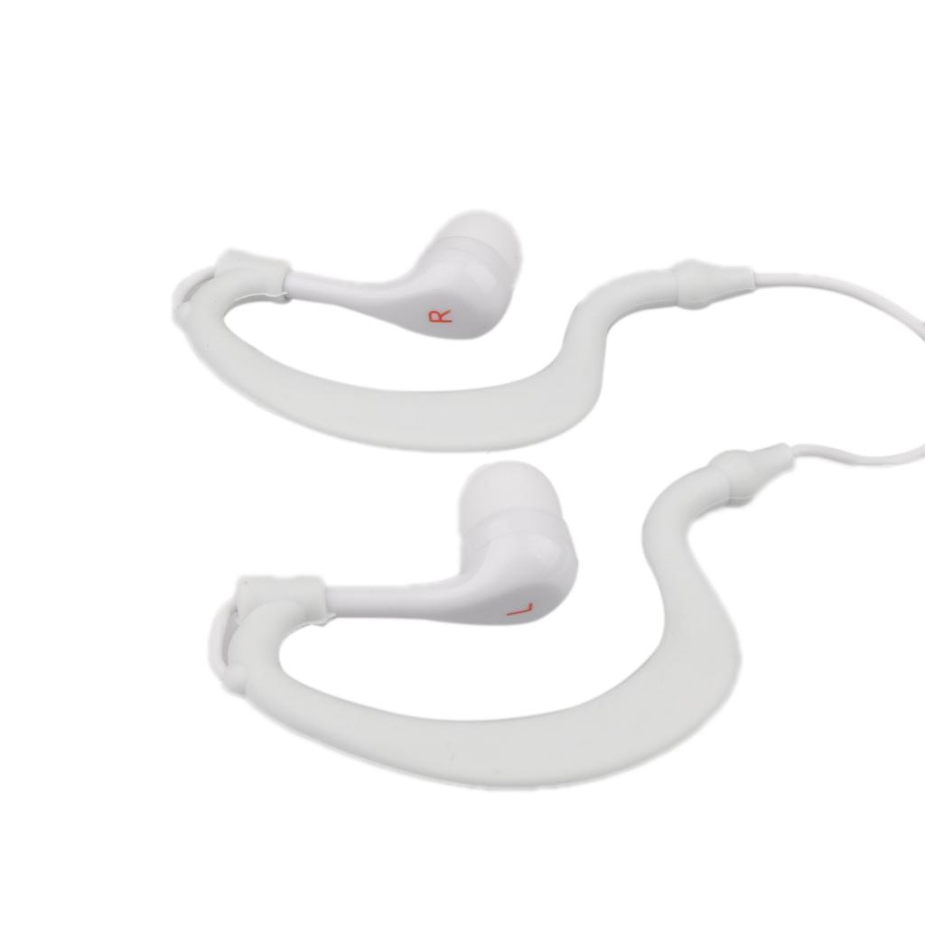 2X 3.5mm Earhook Sport Waterproof Earphone Headphone for iPod MP3 Player White