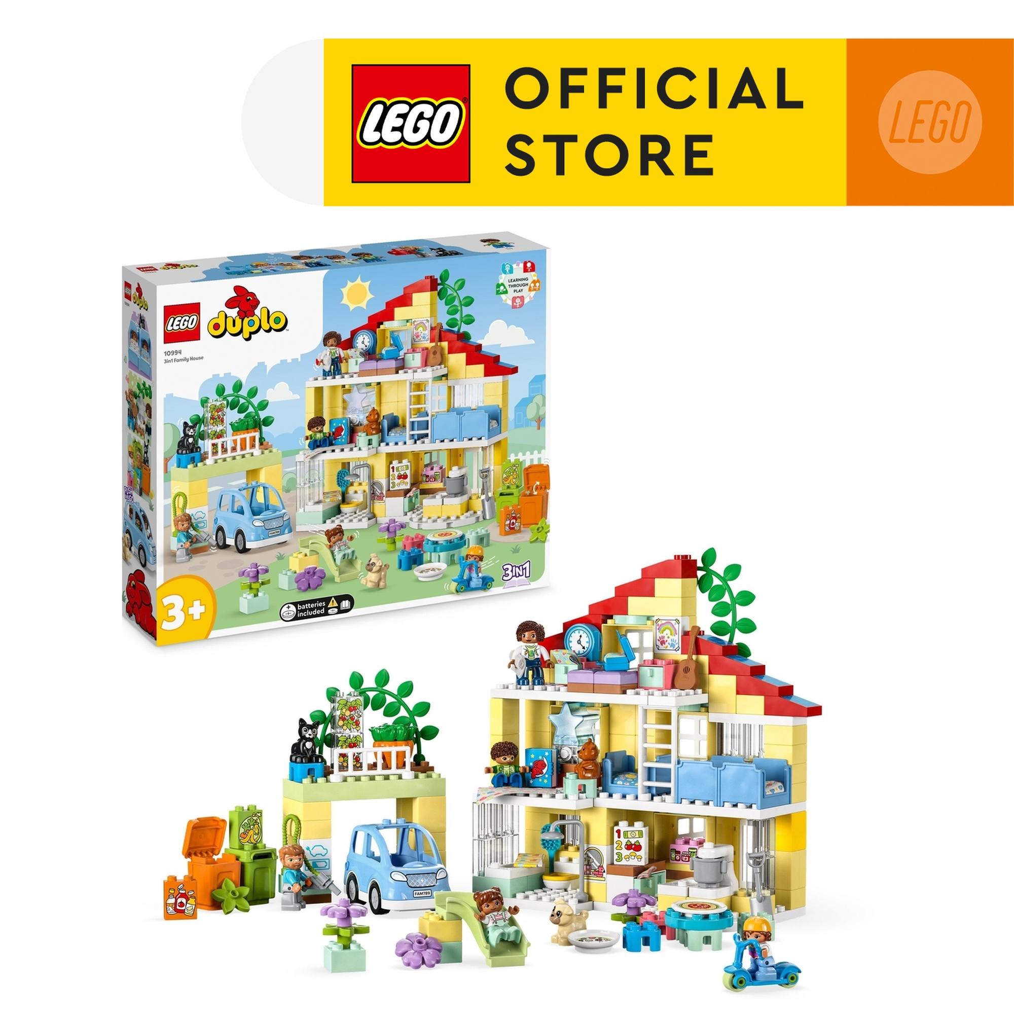 LEGO Duplo 10994 Đồ chơi lắp ráp Ngôi nhà gia đình 3 trong 1 (218 chi tiết)