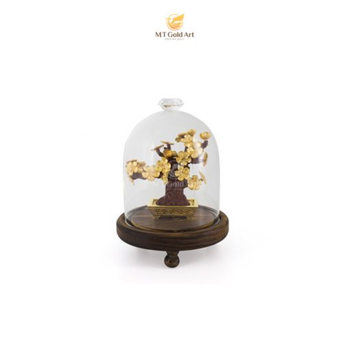 Chậu hoa mai ngũ phúc dát vàng MT Gold Art- Hàng chính hãng, trang trí nhà cửa, phòng làm việc, quà tặng sếp, đối tác, khách hàng, tân gia, khai trương