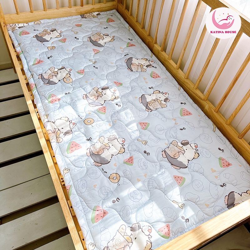 Nệm cho bé tiểu học, trung học Katina House, chất vải tencel mềm mại, thoáng mát, phù hợp đi học