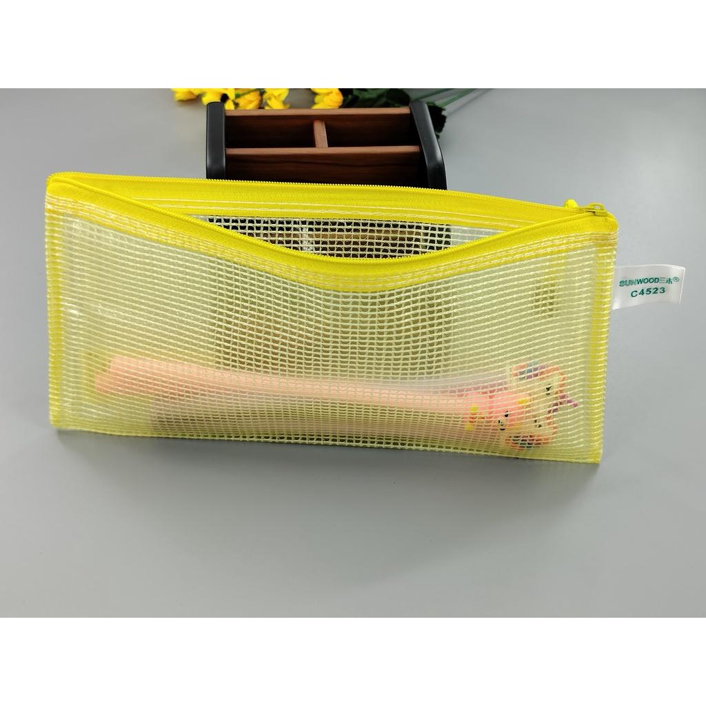 Túi lưới đựng tài liệu băng nhựa Pvc khổ A5,A6 khoá kéo