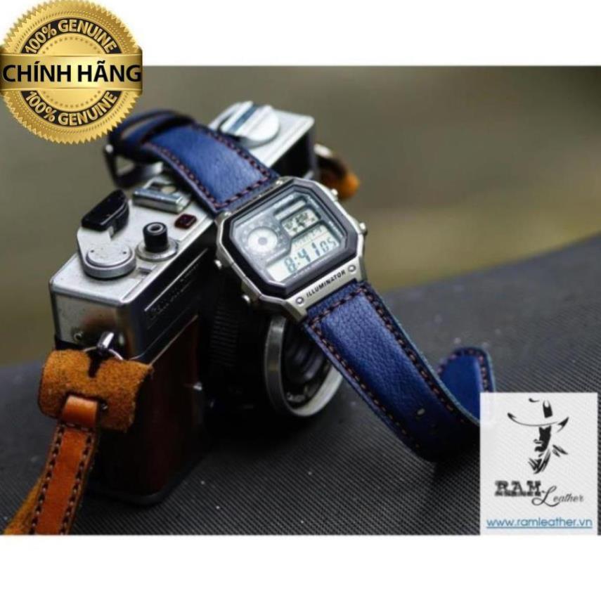 DÂY ĐỒNG HỒ DA BÒ THẬT XANH NAVY – RAM CLASSIC 1958 CHÍNH HÃNG