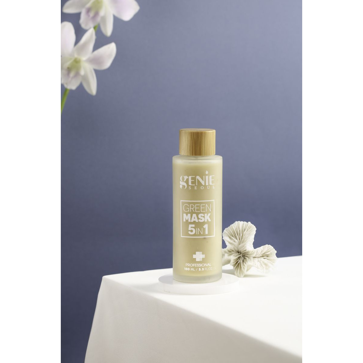 Mặt nạ tẩy da chết thải độc da sạch mụn cám, mụn đầu đen giúp da mịn màng GREEN_MASK_5IN1_GENIE 100ml