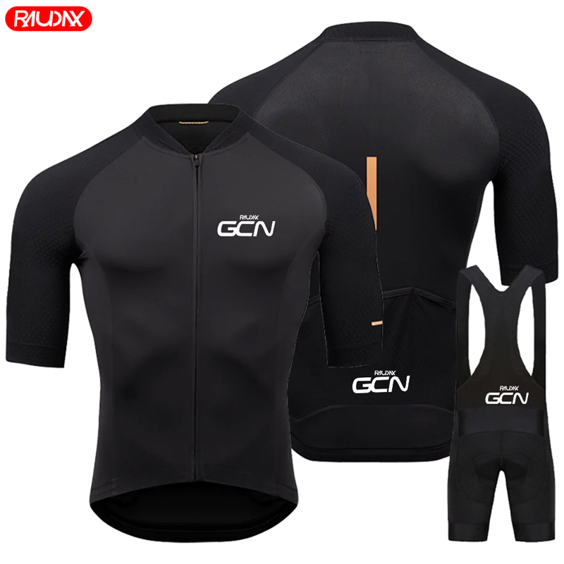 Raudax GCN Cycling Jersey Set Summer Short Tay áo ngắn MTB Bike Bike Xe đạp Maillot Ropa Ciclismo Suit Color: 8 Size: XS