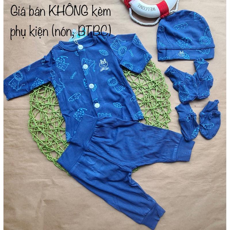 Bộ Quần Áo Sơ Sinh Tay Dài Chất Thun Tăm Cho Bé - Hãng Lillte Love