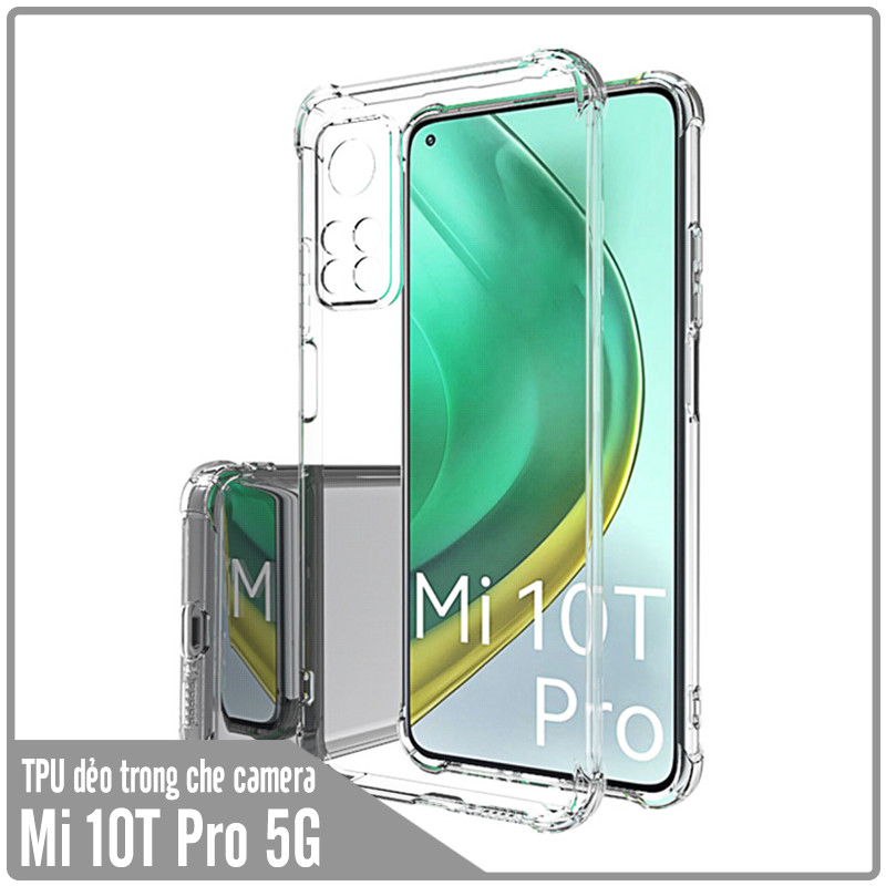 Ốp lưng cho Xiaomi Mi 10T Pro - Redmi K30S TPU Trong Suốt Che Camera