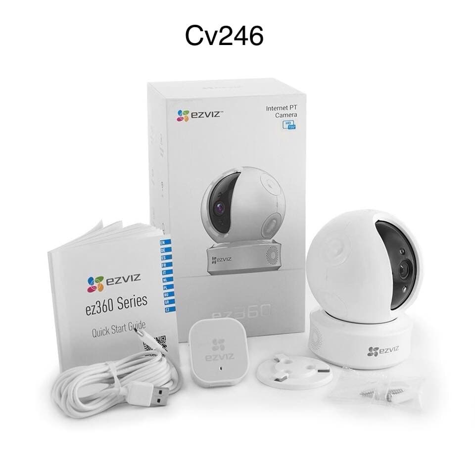 Combo Camera giám sát IP WIFI EZVIZ CS CV246 1M 720P Đi kèm thẻ nhớ - Hàng Chính Hãng