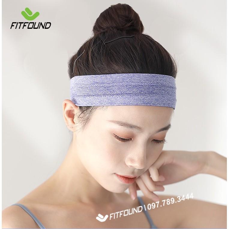 Băng đô thể thao đeo trán headband cotton chặn thấm mồ hôi chống trượt lulu bản 4,8cm