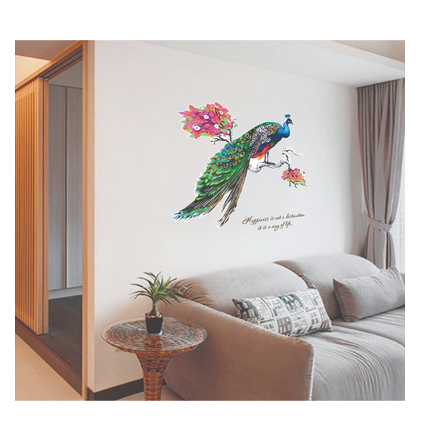 Decal Dán Tường Chim Công 3 PK447 (82 x 99 cm)