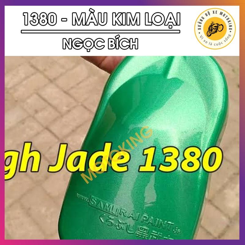 Sơnxanh ngọc bích lấp lánh ánh kim 1380** - chai sơn xịt chuyên dụng dành cho sơn xe máy, ô tô