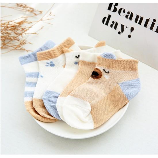 Set 5 đôi tất cổ ngắn điều hòa cho bé kids shock