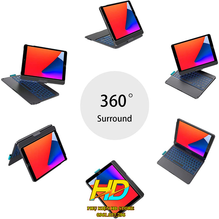 Bao Da Ốp Lưng Kèm Bàn Phím Dành Cho iPad Pro 11 inch ( 2018/2020/2021) Chính Hãng WIWU WALTZ MAGIC Xoay 360 Độ, Bàn Phím Có Đèn LED, và có TrackPad tiện Lợi - Hàng Chính Hãng