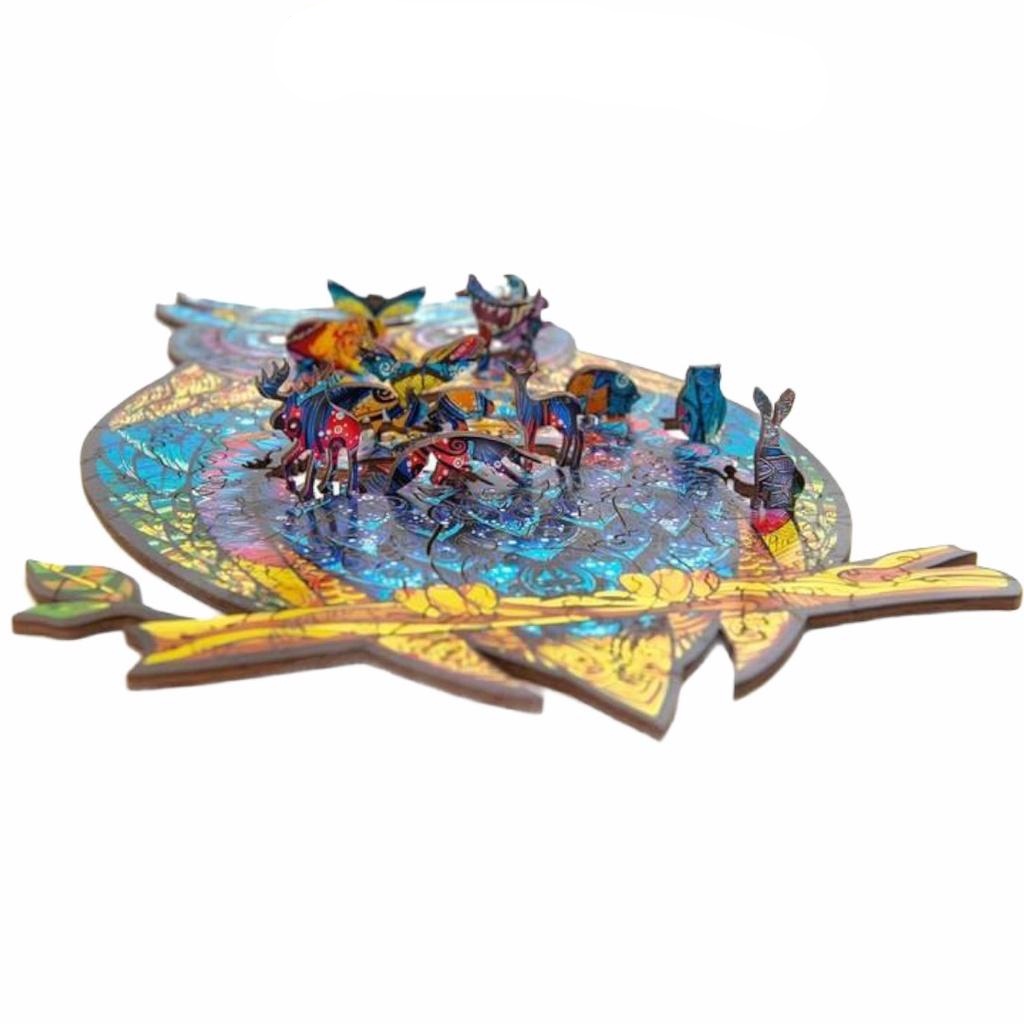 Bộ xếp hình gỗ đồ chơi puzzle ghép hình con vật độc đáo - Con cú- TGP017