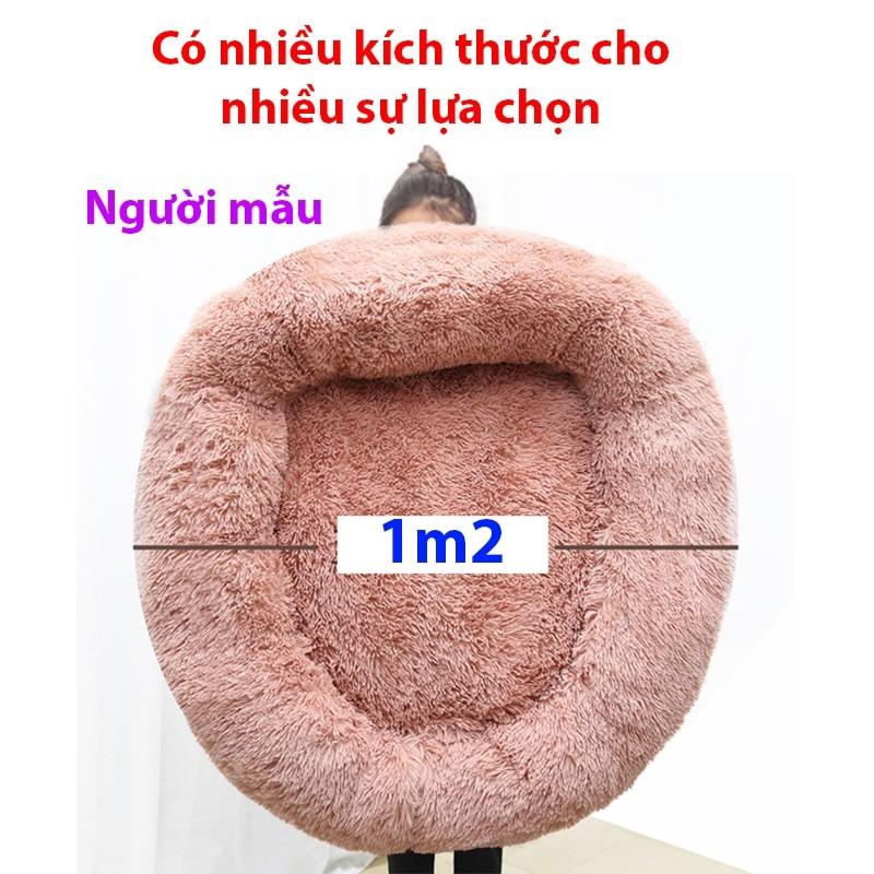 Nệm cho Chó Mèo, hình tròn giữ ấm, tổ ấm áp , đủ màu sắc, kích thước 60cm - 1m2