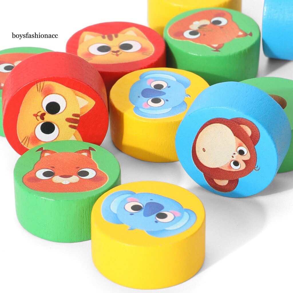 Đồ chơi gỗ trí tuệ an toàn cho trẻ,bộ tư duy logic toán học chấm tròn,động vật Mon cho bé,hàng đẹp