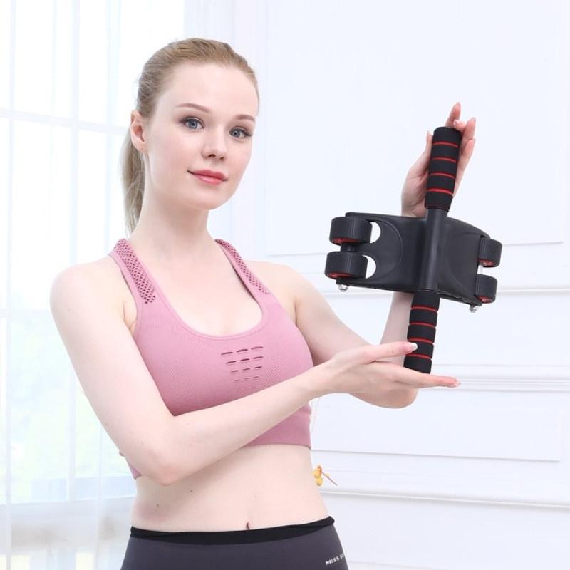 Four Wheeled Ab Roller Arms Belly Core Abdominal Exercise Fitness Trainer Home Gym Workout Bodybuilding Equipment