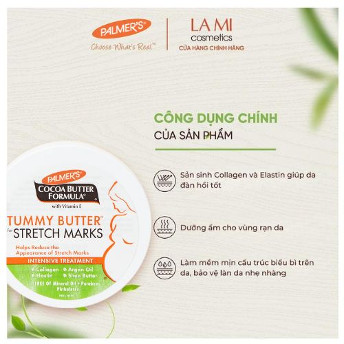 Bơ dưỡng ẩm rạn da cuối thai kỳ Palmer's 125g