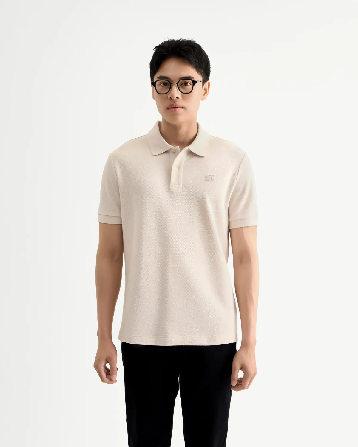 Áo polo nam nhãn silicone. Fitted - RT 10S25POL007 | ROUTINE CÀ MAU