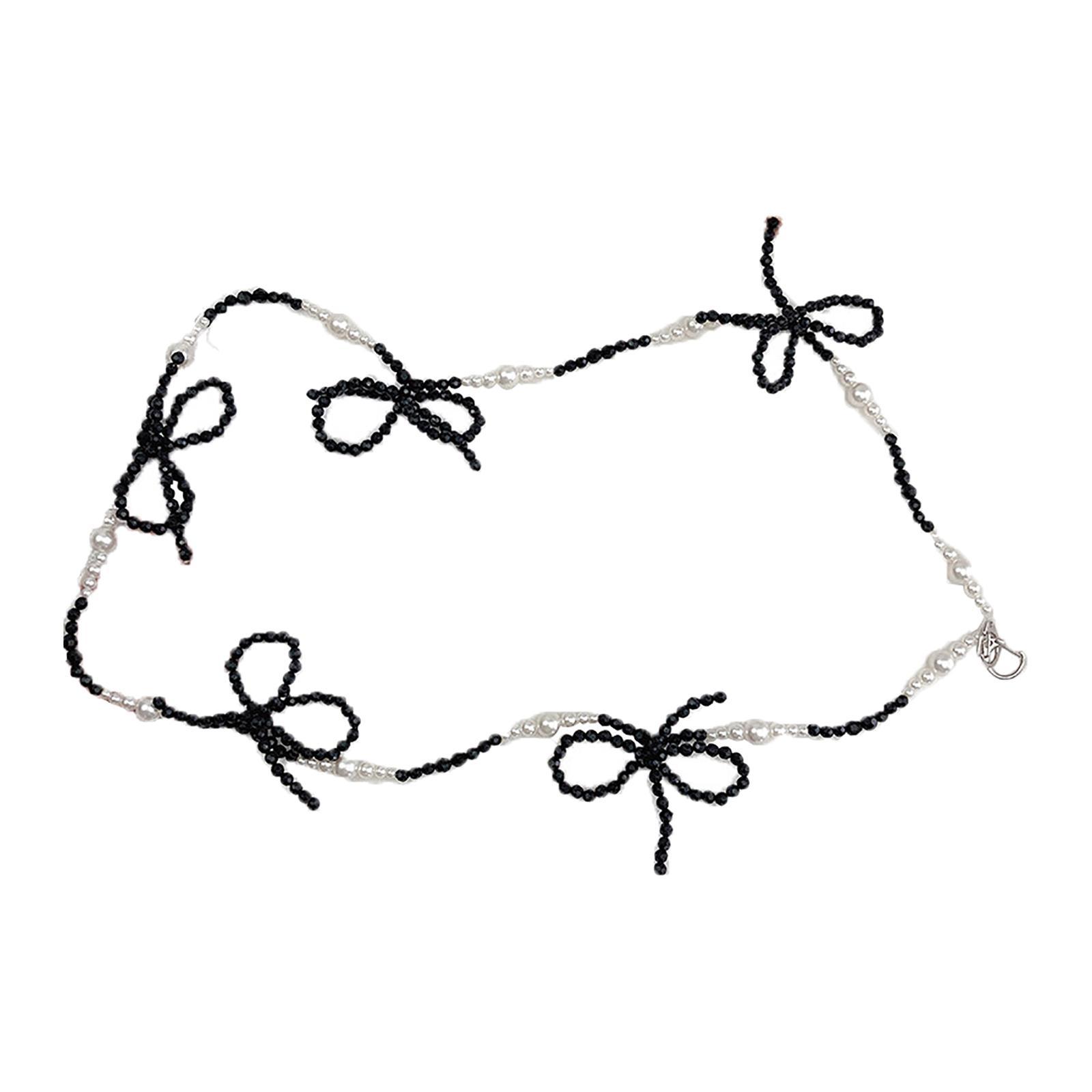 Pearl Belt Harness Chain Rice Beads Minimalist Strap for Dress Coat Female