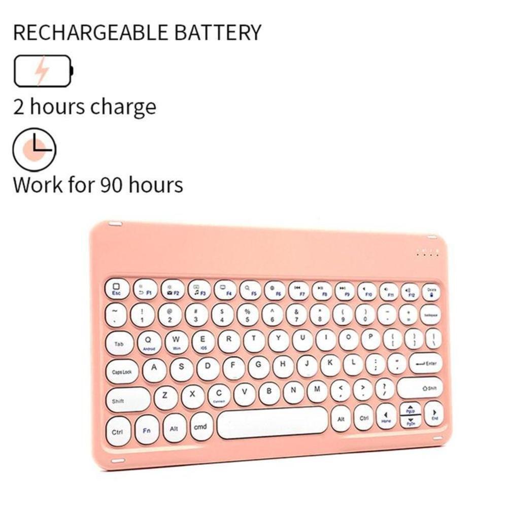 Retro Bluetooth-Tương Thích Bộ Bàn Phím Và Chuột Không Dây Cho Ipad Samsung IPhone Sạc USB Chuột Bàn Phím Mini Cho Máy Tính Bảng