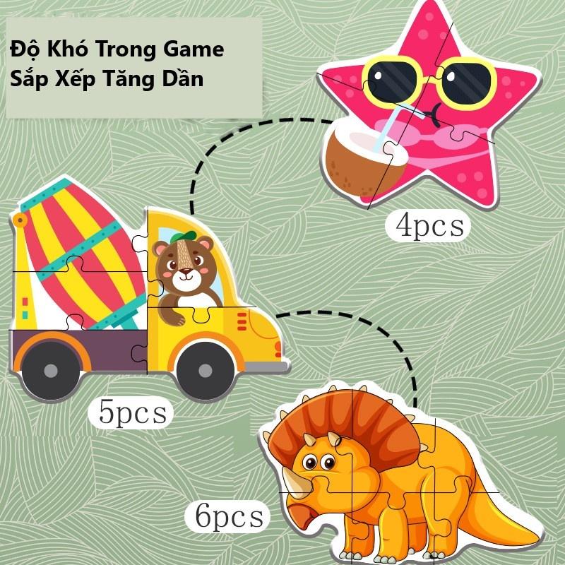 Tranh Ghép Hình Puzzle Cho Bé, Miếng Ghép Giúp Tăng Tư Duy Chí Tưởng Tượng Cho Bé