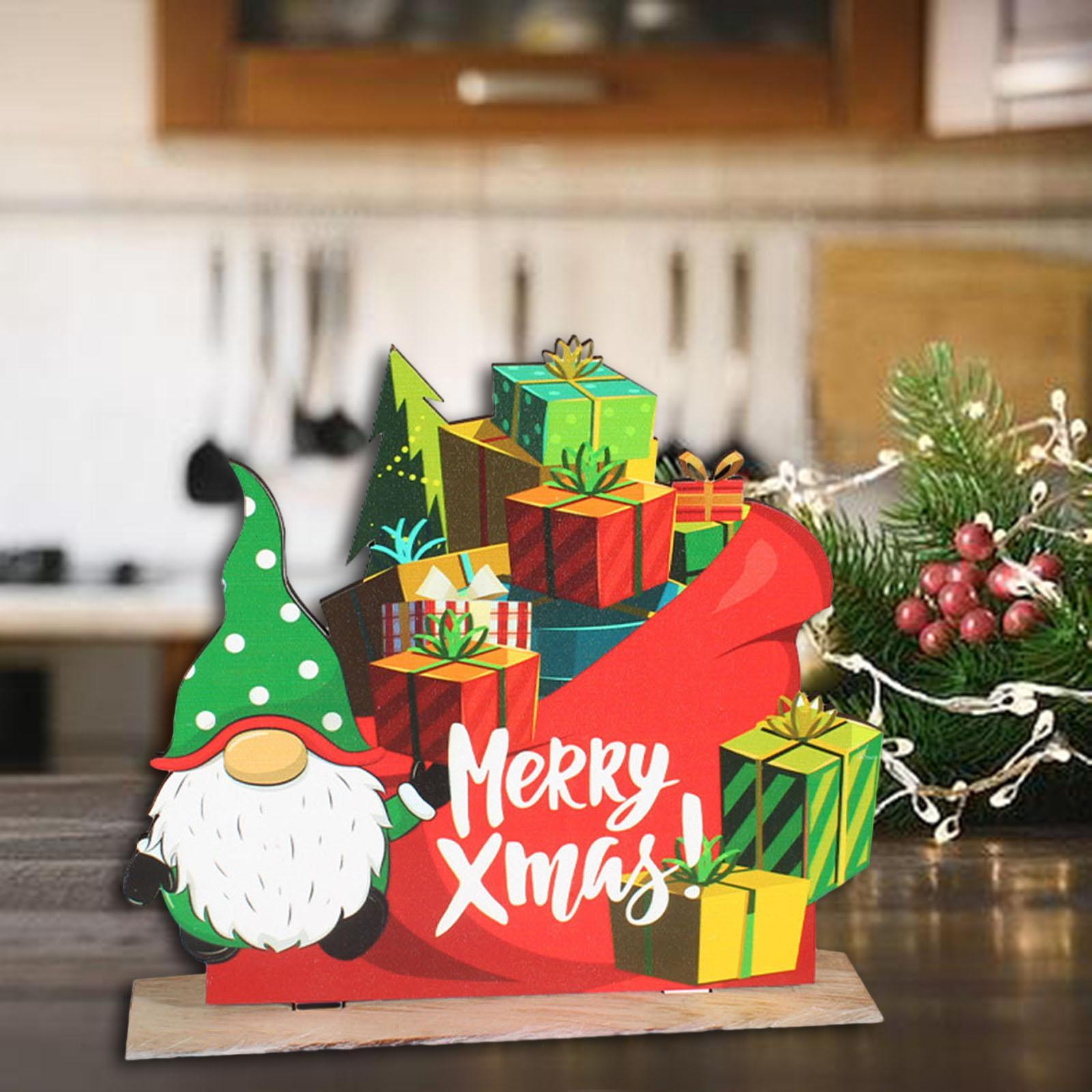 Christmas Wooden Tabletop Decoration Christmas Centerpiece Table Decorations