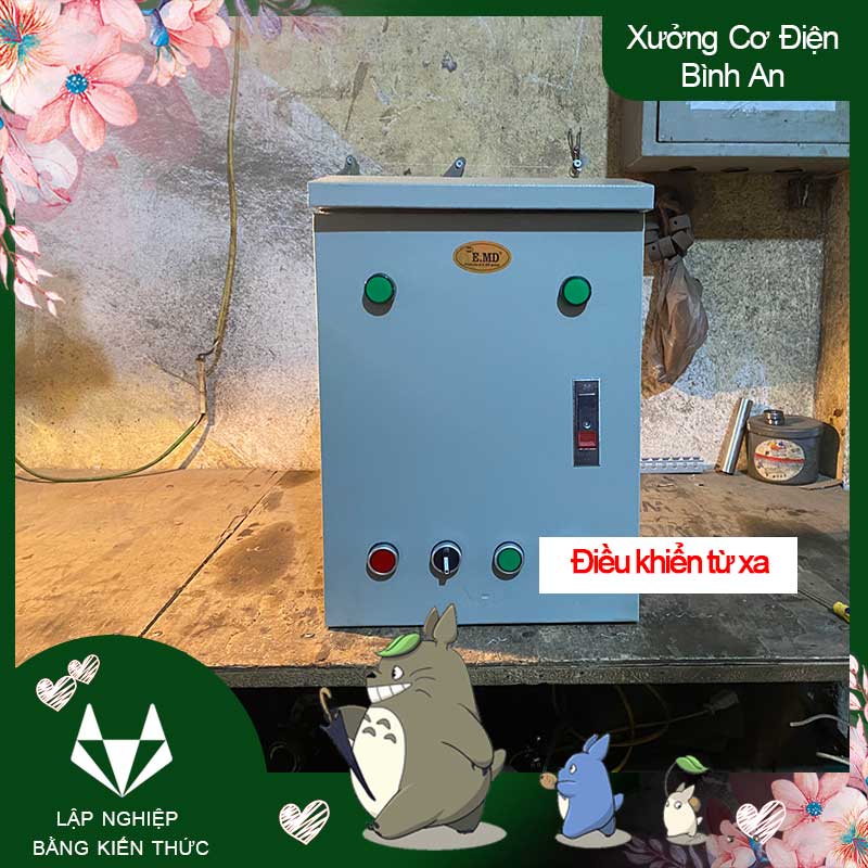 Tủ điều khiển hẹn giờ từ xa công suất 2.2kw sử dụng điện 1 pha 220V hẹn giờ tối đa 16 lần / ngày